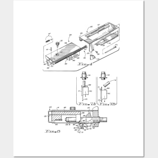 Machine Gun Adaptor Vintage Patent Hand Drawing Posters and Art